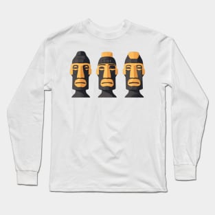 easter island heads Long Sleeve T-Shirt